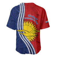 Kiribati Independence Day Baseball Jersey Happy 44th Anniversary Hibiscus Polynesian LT14 - Polynesian Pride