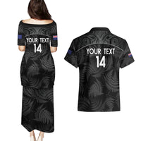 Custom New Zealand Silver Fern Football Couples Matching Puletasi and Hawaiian Shirt Summer 2024 Olympic Go Aotearoa
