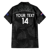 Custom New Zealand Silver Fern Football Family Matching Short Sleeve Bodycon Dress and Hawaiian Shirt Summer 2024 Olympic Go Aotearoa