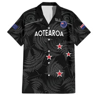 Custom New Zealand Silver Fern Football Hawaiian Shirt Summer 2024 Olympic Go Aotearoa LT14 Black - Polynesian Pride