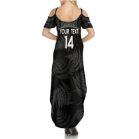 Custom New Zealand Silver Fern Football Summer Maxi Dress Summer 2024 Olympic Go Aotearoa LT14 - Polynesian Pride