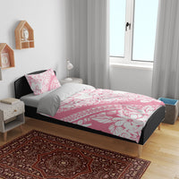Polynesian Tiare Flower Pink Pastel Vibes Bedding Set