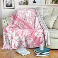 Polynesian Tiare Flower Pink Pastel Vibes Blanket