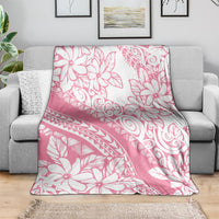 Polynesian Tiare Flower Pink Pastel Vibes Blanket