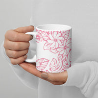 Polynesian Tiare Flower Pink Pastel Vibes Ceramic Mug