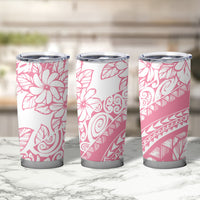 Polynesian Tiare Flower Pink Pastel Vibes Tumbler Cup