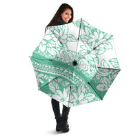Polynesian Tiare Flower Cyan Pastel Vibes Umbrella
