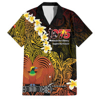 Papua New Guinea 1975 Family Matching Off The Shoulder Long Sleeve Dress and Hawaiian Shirt Create Our History Inspire Our Future - Polynesian Pride