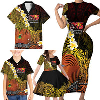 Papua New Guinea 1975 Family Matching Short Sleeve Bodycon Dress and Hawaiian Shirt Create Our History Inspire Our Future - Polynesian Pride