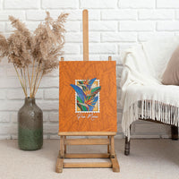 Aloha Hawaii Pua Manu Canvas Wall Art Hawaiian Bird of Paradise Flowers Stylized Stamp LT14 - Polynesian Pride