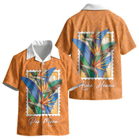 Aloha Hawaii Pua Manu Kid Hawaiian Shirt Hawaiian Bird of Paradise Flowers Stylized Stamp LT14 - Polynesian Pride