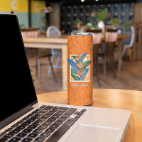 Aloha Hawaii Pua Manu Skinny Tumbler Hawaiian Bird of Paradise Flowers Stylized Stamp LT14 - Polynesian Pride