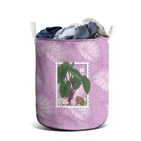 Aloha Hawaii Kalo Laundry Basket Hawaiian Taro Leaves Stylized Stamp LT14 - Polynesian Pride