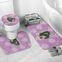 Aloha Hawaii Kalo Bathroom Set Hawaiian Taro Leaves Stylized Stamp LT14 Mat Set Only (3 pcs) One Size Purple - Polynesian Pride