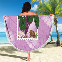 Aloha Hawaii Kalo Beach Blanket Hawaiian Taro Leaves Stylized Stamp LT14 - Polynesian Pride