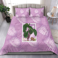 Aloha Hawaii Kalo Bedding Set Hawaiian Taro Leaves Stylized Stamp LT14 - Polynesian Pride