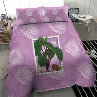 Aloha Hawaii Kalo Bedding Set Hawaiian Taro Leaves Stylized Stamp LT14 - Polynesian Pride