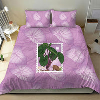 Aloha Hawaii Kalo Bedding Set Hawaiian Taro Leaves Stylized Stamp LT14 - Polynesian Pride