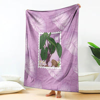 Aloha Hawaii Kalo Blanket Hawaiian Taro Leaves Stylized Stamp LT14 - Polynesian Pride