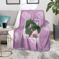 Aloha Hawaii Kalo Blanket Hawaiian Taro Leaves Stylized Stamp LT14 - Polynesian Pride