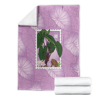 Aloha Hawaii Kalo Blanket Hawaiian Taro Leaves Stylized Stamp LT14 - Polynesian Pride