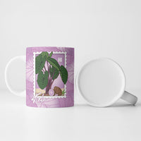 Aloha Hawaii Kalo Ceramic Mug Hawaiian Taro Leaves Stylized Stamp LT14 - Polynesian Pride