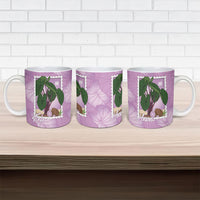 Aloha Hawaii Kalo Ceramic Mug Hawaiian Taro Leaves Stylized Stamp LT14 - Polynesian Pride