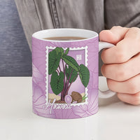Aloha Hawaii Kalo Ceramic Mug Hawaiian Taro Leaves Stylized Stamp LT14 - Polynesian Pride