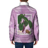 Aloha Hawaii Kalo Padded Jacket Hawaiian Taro Leaves Stylized Stamp LT14 - Polynesian Pride