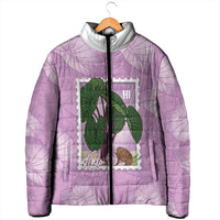 Aloha Hawaii Kalo Padded Jacket Hawaiian Taro Leaves Stylized Stamp LT14 - Polynesian Pride