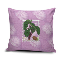 Aloha Hawaii Kalo Pillow Cover Hawaiian Taro Leaves Stylized Stamp LT14 Purple - Polynesian Pride