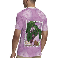 Aloha Hawaii Kalo Rugby Jersey Hawaiian Taro Leaves Stylized Stamp LT14 - Polynesian Pride