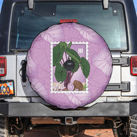 Aloha Hawaii Kalo Spare Tire Cover Hawaiian Taro Leaves Stylized Stamp LT14 Purple - Polynesian Pride