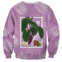 Aloha Hawaii Kalo Sweatshirt Hawaiian Taro Leaves Stylized Stamp LT14 - Polynesian Pride