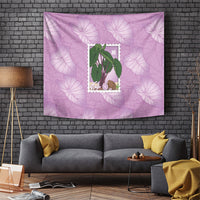 Aloha Hawaii Kalo Tapestry Hawaiian Taro Leaves Stylized Stamp LT14 Purple - Polynesian Pride