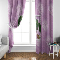 Aloha Hawaii Kalo Window Curtain Hawaiian Taro Leaves Stylized Stamp LT14 - Polynesian Pride