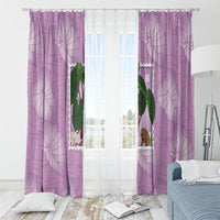 Aloha Hawaii Kalo Window Curtain Hawaiian Taro Leaves Stylized Stamp LT14 - Polynesian Pride