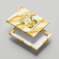Aloha Hawaii Puakenikeni Canvas Wall Art Hawaiian Lei Palaka Motifs Stylized Stamp LT14 - Polynesian Pride