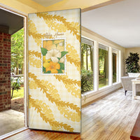 Aloha Hawaii Puakenikeni Door Cover Hawaiian Lei Palaka Motifs Stylized Stamp LT14 - Polynesian Pride