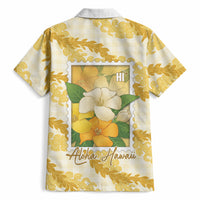 Aloha Hawaii Puakenikeni Hawaiian Shirt Hawaiian Lei Palaka Motifs Stylized Stamp LT14 - Polynesian Pride
