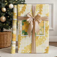 Aloha Hawaii Puakenikeni Wrapping Paper Hawaiian Lei Palaka Motifs Stylized Stamp LT14 - Polynesian Pride