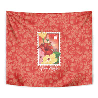 Aloha Hawaii Pua Aloalo Tapestry Hawaiian Hibiscus Flowers Stylized Stamp LT14 - Polynesian Pride