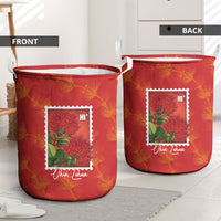 Aloha Hawaii Ohia Lehua Laundry Basket Hawaiian Lei Stylized Stamp LT14 - Polynesian Pride