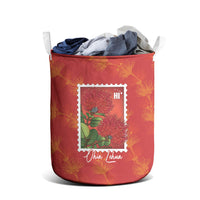Aloha Hawaii Ohia Lehua Laundry Basket Hawaiian Lei Stylized Stamp LT14 - Polynesian Pride