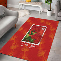 Aloha Hawaii Ohia Lehua Area Rug Hawaiian Lei Stylized Stamp LT14 - Polynesian Pride