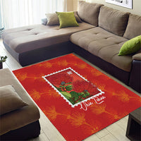 Aloha Hawaii Ohia Lehua Area Rug Hawaiian Lei Stylized Stamp LT14 - Polynesian Pride