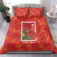 Aloha Hawaii Ohia Lehua Bedding Set Hawaiian Lei Stylized Stamp LT14 - Polynesian Pride