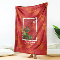 Aloha Hawaii Ohia Lehua Blanket Hawaiian Lei Stylized Stamp LT14 - Polynesian Pride