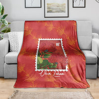 Aloha Hawaii Ohia Lehua Blanket Hawaiian Lei Stylized Stamp LT14 - Polynesian Pride