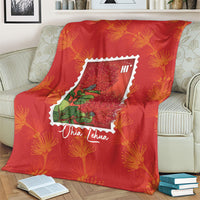 Aloha Hawaii Ohia Lehua Blanket Hawaiian Lei Stylized Stamp LT14 - Polynesian Pride